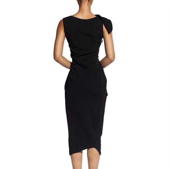 Maticevski Black Connector Slash Effect Cocktail Dress size S - Picture 5 of 16